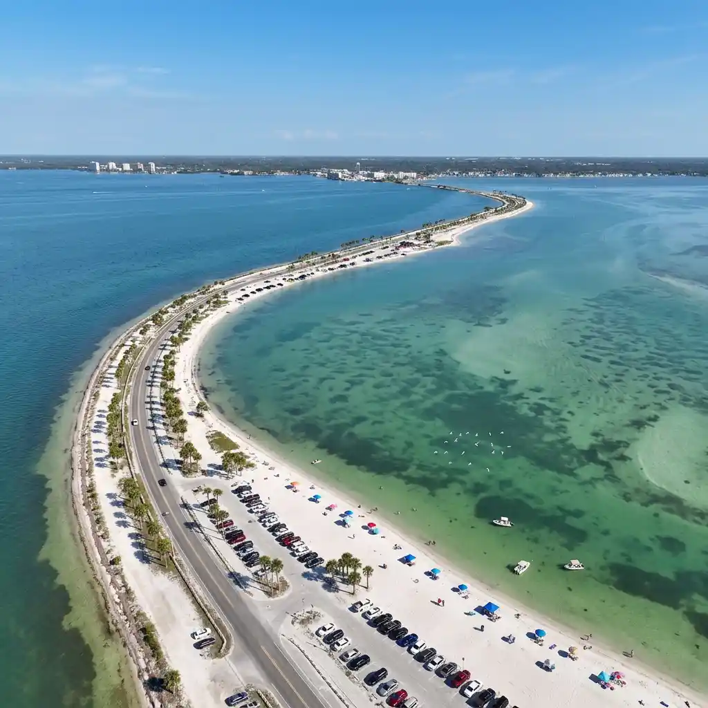 Tampa Bay waterfront viewed from a Gulf Coast ocean adventure boat