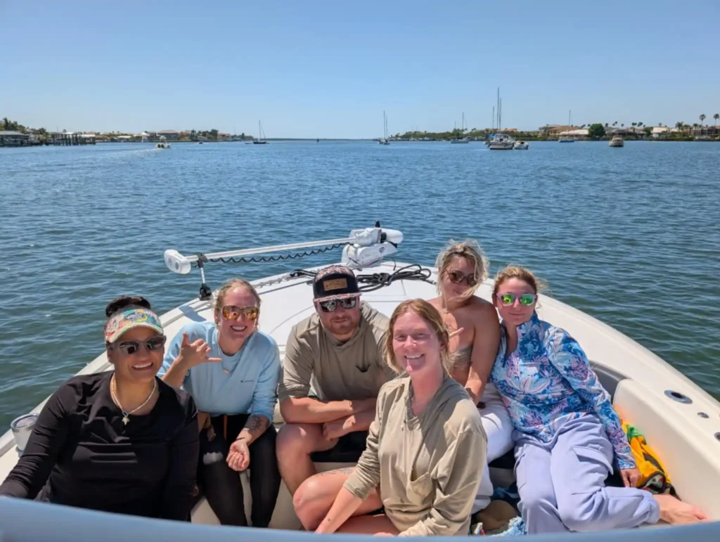 Florida airboat with passengers on open water